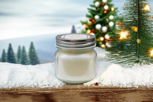 Christmas Tree Mason Jar Candle