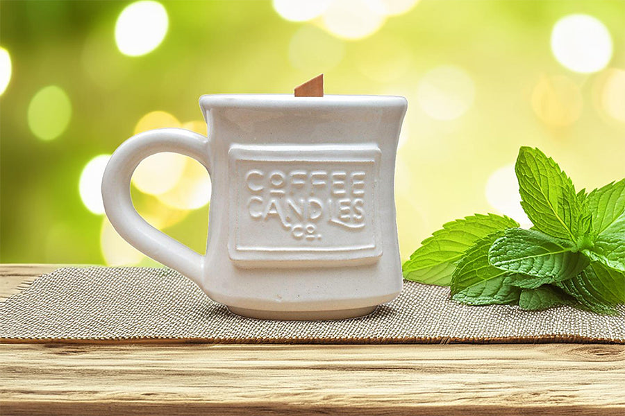 Garden Mint Coffee Mug Candle