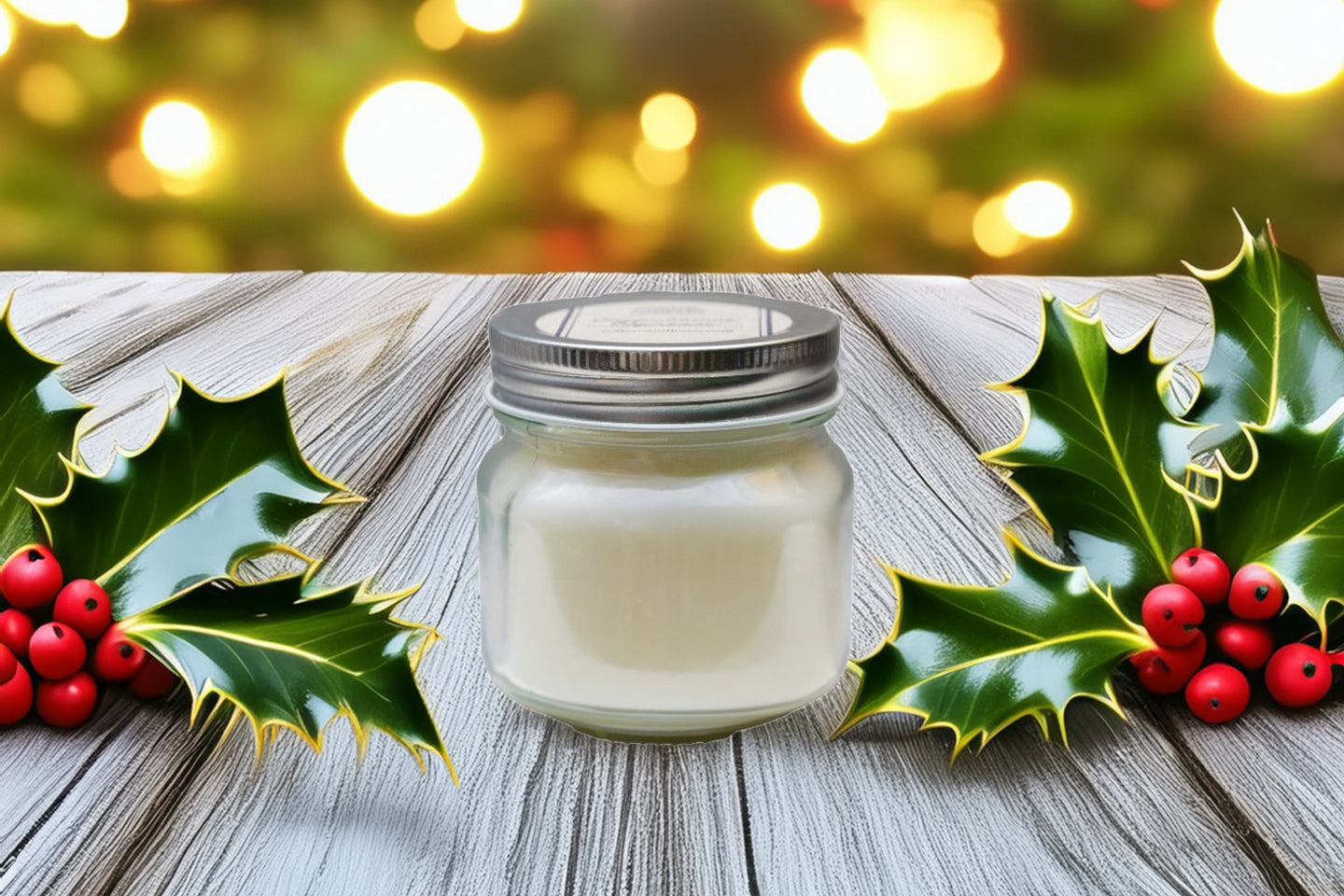 Hollyberry Mason Jar Candle