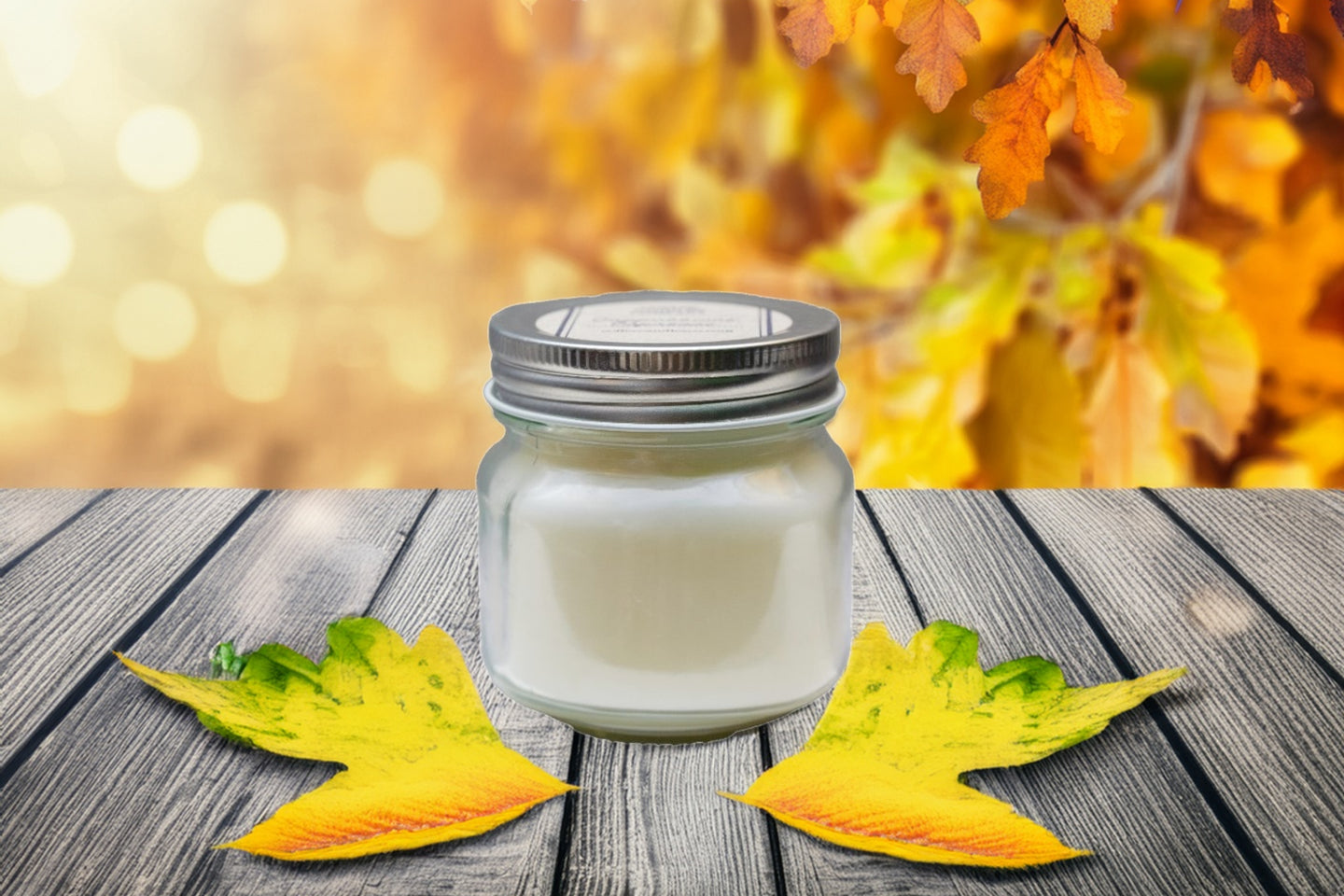 Leaves Mason Jar Candle