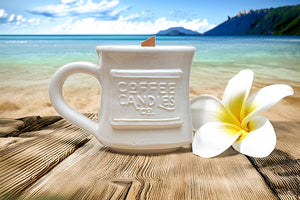 Seaside Plumeria Coffee Mug Candle