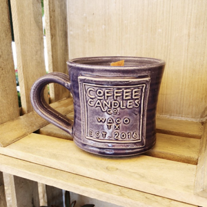 Empty Handmade Coffee Mugs with Waco, Tx on emblem